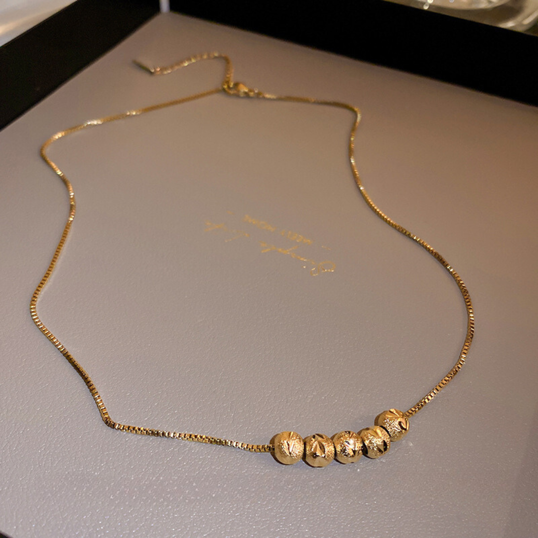 JOYERIA EUROPEA! COLLAR DORADO CINCO BENDICIONES