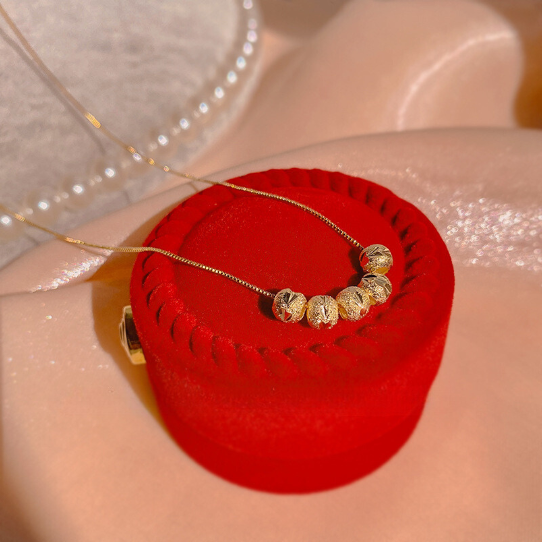 JOYERIA EUROPEA! COLLAR DORADO CINCO BENDICIONES