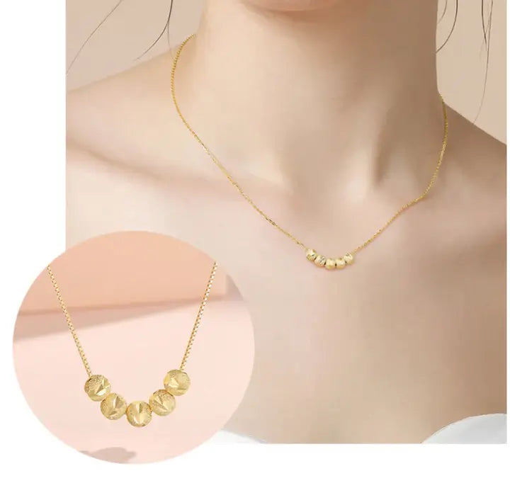 JOYERIA EUROPEA! COLLAR DORADO CINCO BENDICIONES