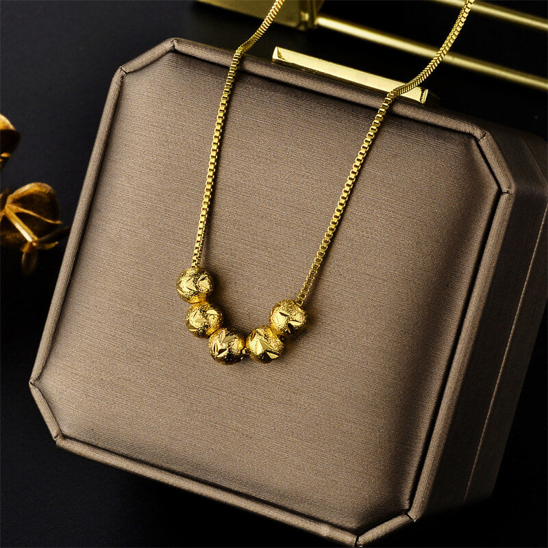JOYERIA EUROPEA! COLLAR DORADO CINCO BENDICIONES