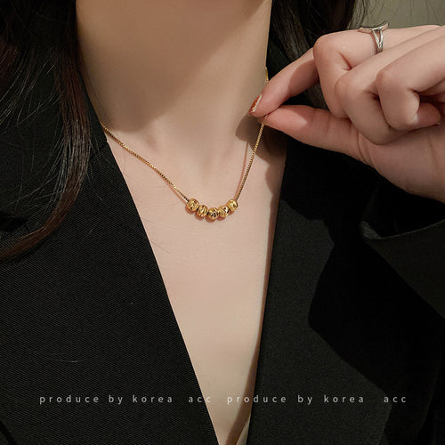 JOYERIA EUROPEA! COLLAR DORADO CINCO BENDICIONES