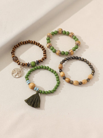 OFERTA! SET X4 PULSERAS BOHEMIAS ARBOL DE VIDA + PRODUCTO SORPRESA GRATIS