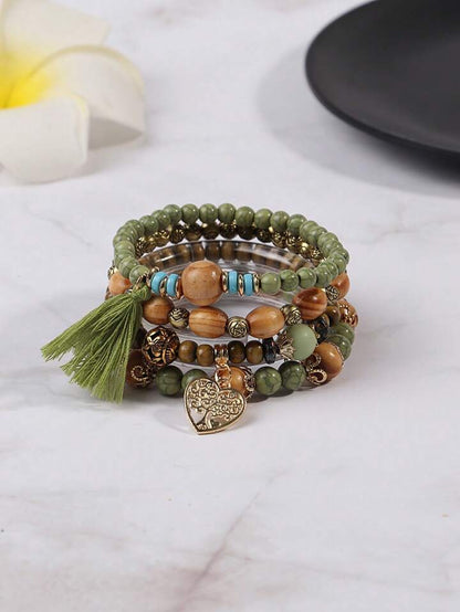 OFERTA! SET X4 PULSERAS BOHEMIAS ARBOL DE VIDA + PRODUCTO SORPRESA GRATIS