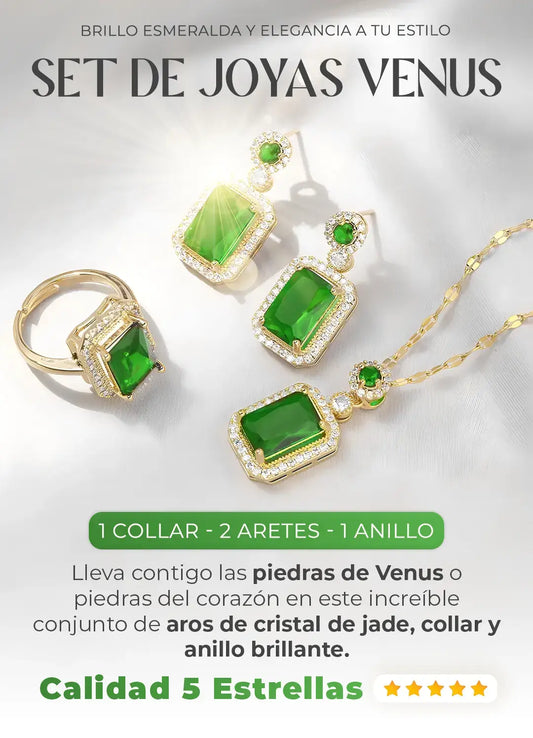 JOYERIA LIMITADA! SET DE COLLAR ARETES Y ANILLO VENUS