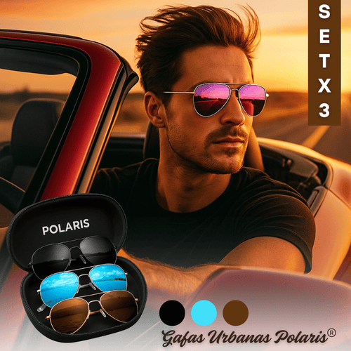 OFERTA IMPERDIBLE! SET DE 3 GAFAS URBANAS POLARIS®️