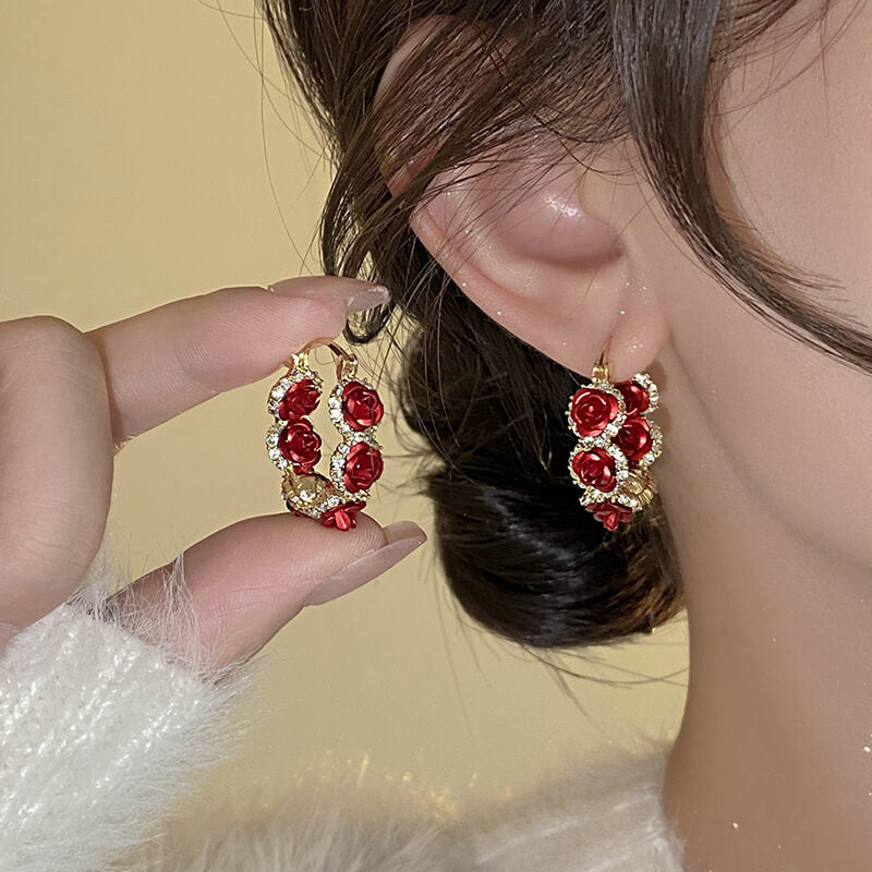 JOYERIA EUROPEA! ARETES ROSAS CLASSIC