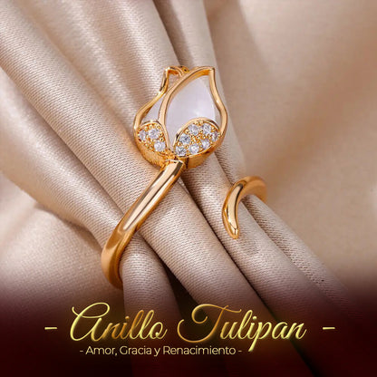 JOYERIA EXCLUSIVA!  ANILLO AJUSTABLE TULIPAN