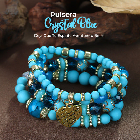 PRODUCTO ESTRELLA!! SET X 4 PULSERAS CRYSTAL BLUE🔹