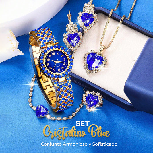 ¡OFERTA DEL MES! SET CRISTALINO BLUE