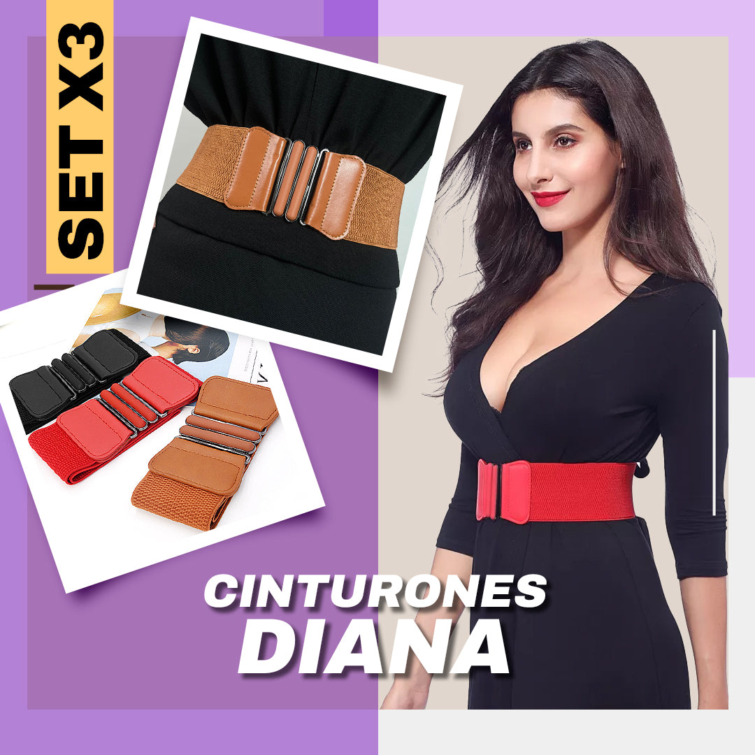 🔥PROMO EXCLUSIVA🔥 SET X3 CINTURONES DIANA🖤